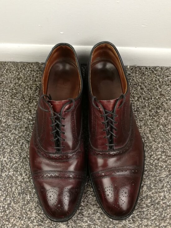 Allen Edmonds Dress Shoes McAllister 6225 Wingtip Oxford Merlot Calf Mens 12 D main image 11